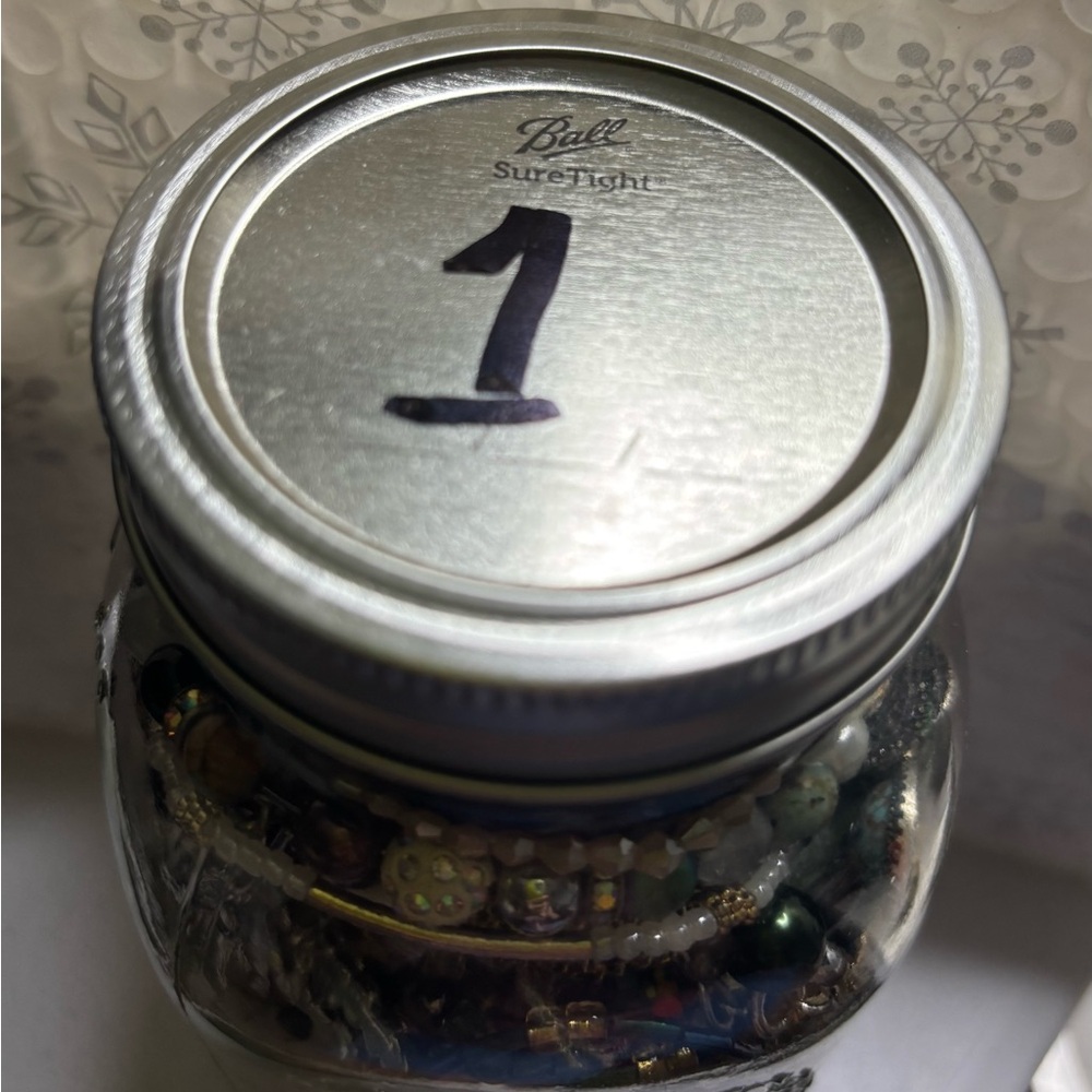 Large Canning Jar Jewelry Jar #1 - Picture 5 of 5